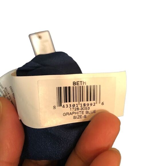 Dress the Population Dress Womens S Beth Flutter Sleeve Graphite Blue - Picture 2 of 9